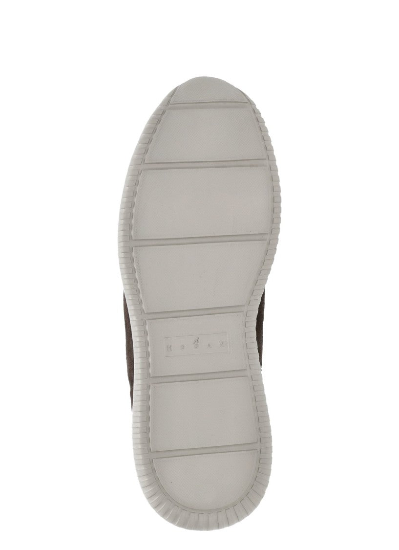 Hogan Brown Suede Low-Top Sneakers