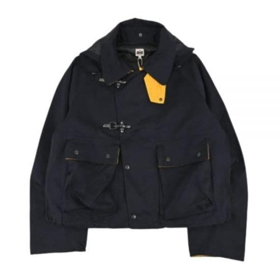 Aïe Structured Black Casual Jacket With Toggle Fastening