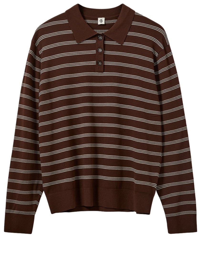 The Garment Long-Sleeved Polo Shirt In Viscose Blend