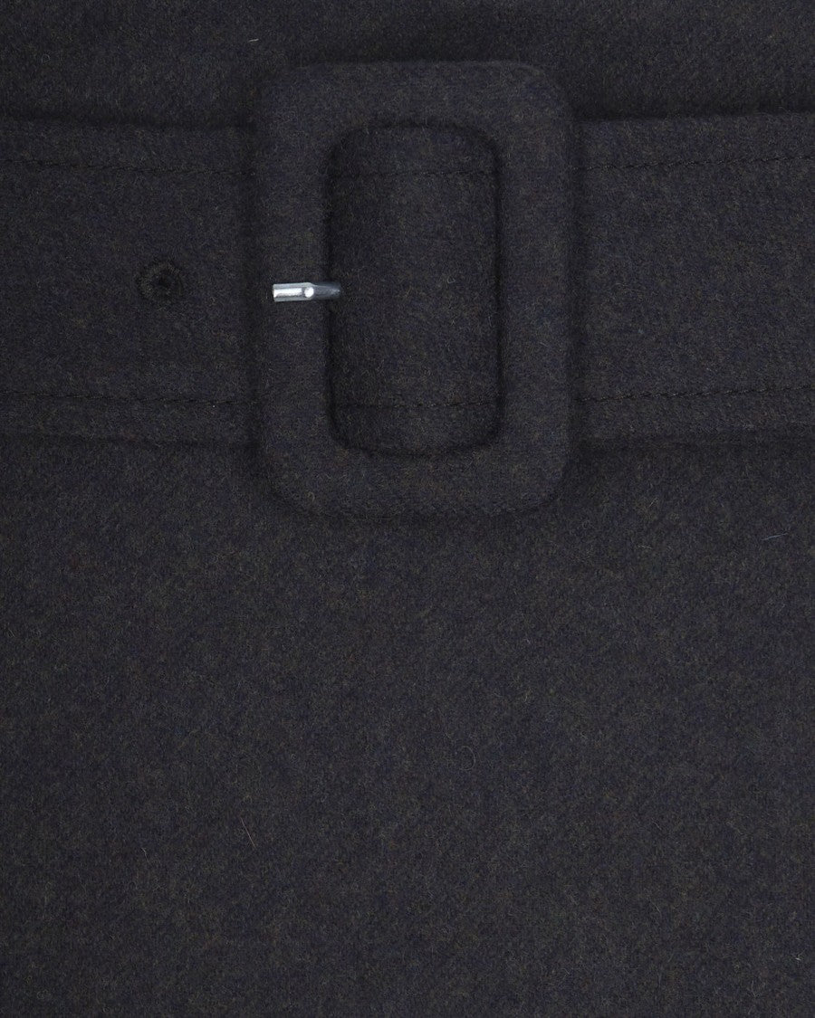 A.P.C. Marron Fonce Chine Wool Skirt