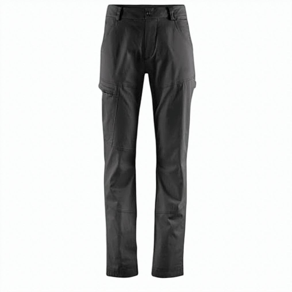 Klattermusen Straight-Fit Black Pants With Mid-Rise Waist And Functional Pockets