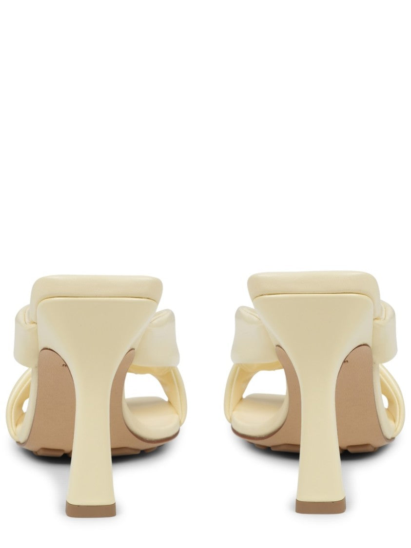 Bottega Veneta Sculptural Leather Sandals With Crisscross Straps