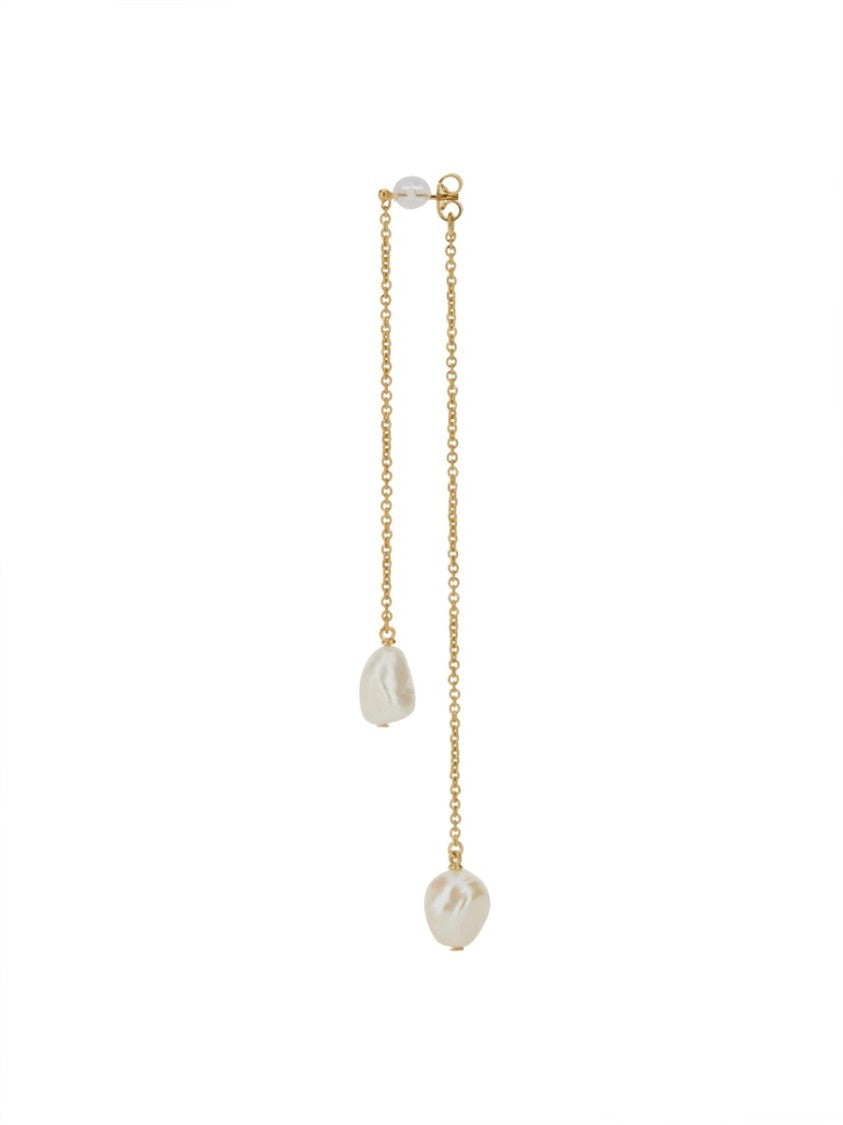 Golden Goose Dangling Earrings With Pearls