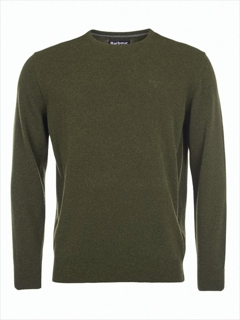 Barbour Classic Fit Lambswool Sweater With Embroidered Detail