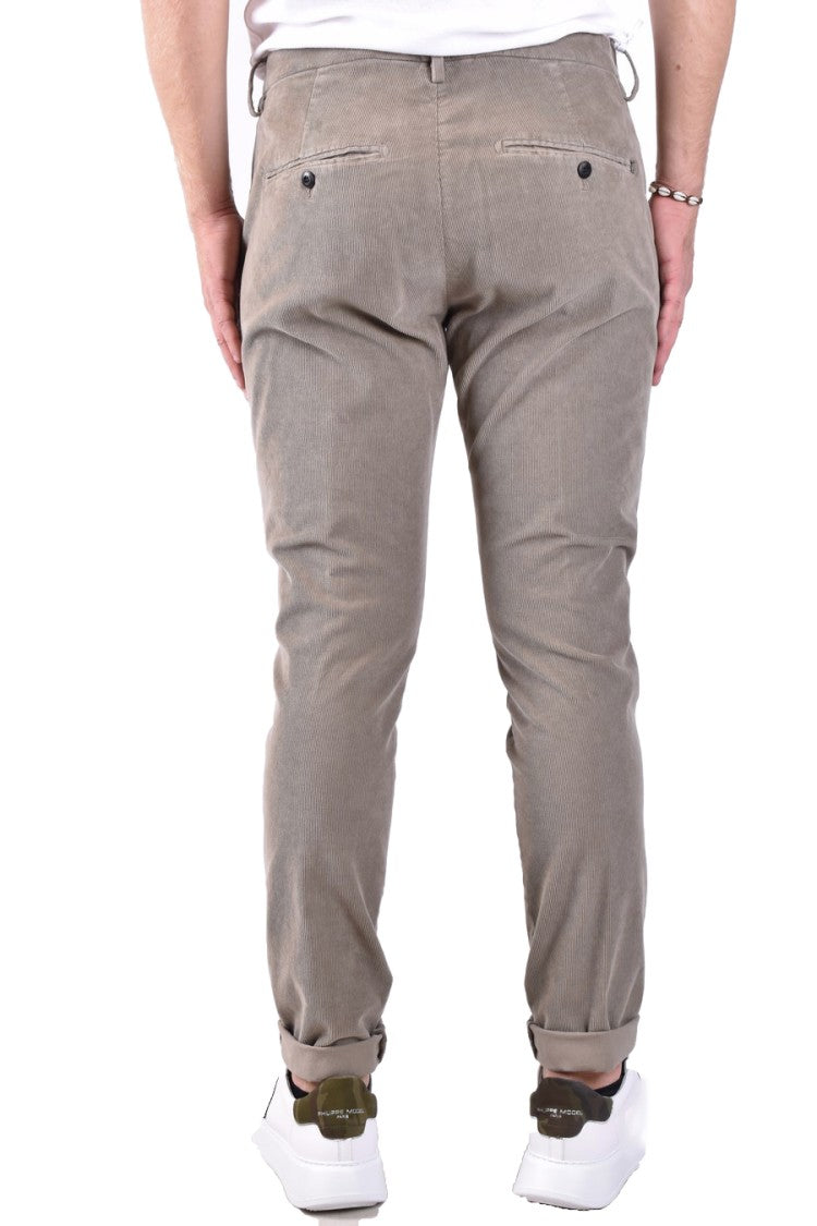 Jacob Cohen Tailored Grey Trousers With Subtle Texture And Rolled Cuffs