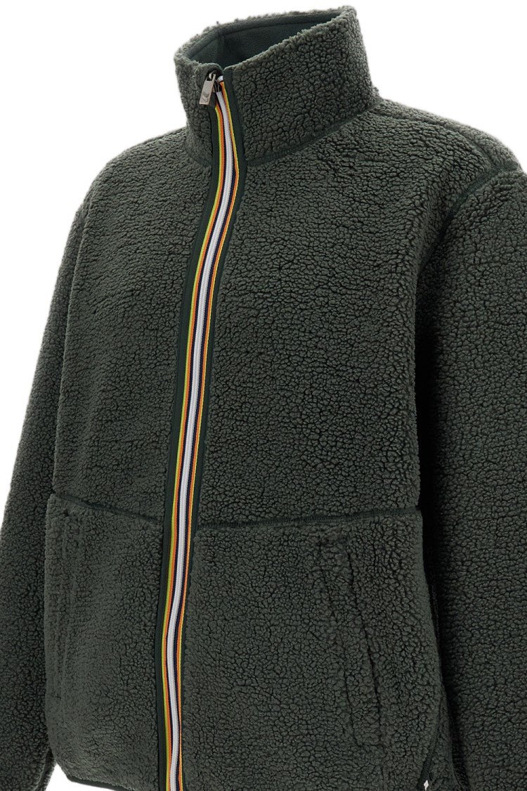 K-Way Green Pascal Sherpa Polar Reversible Fleece Jacket