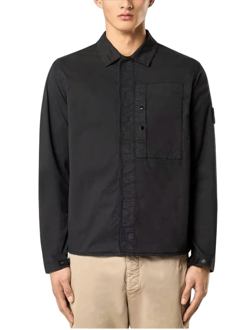 Stone Island Long-Sleeve Minimalist Shirt With Concealed Placket