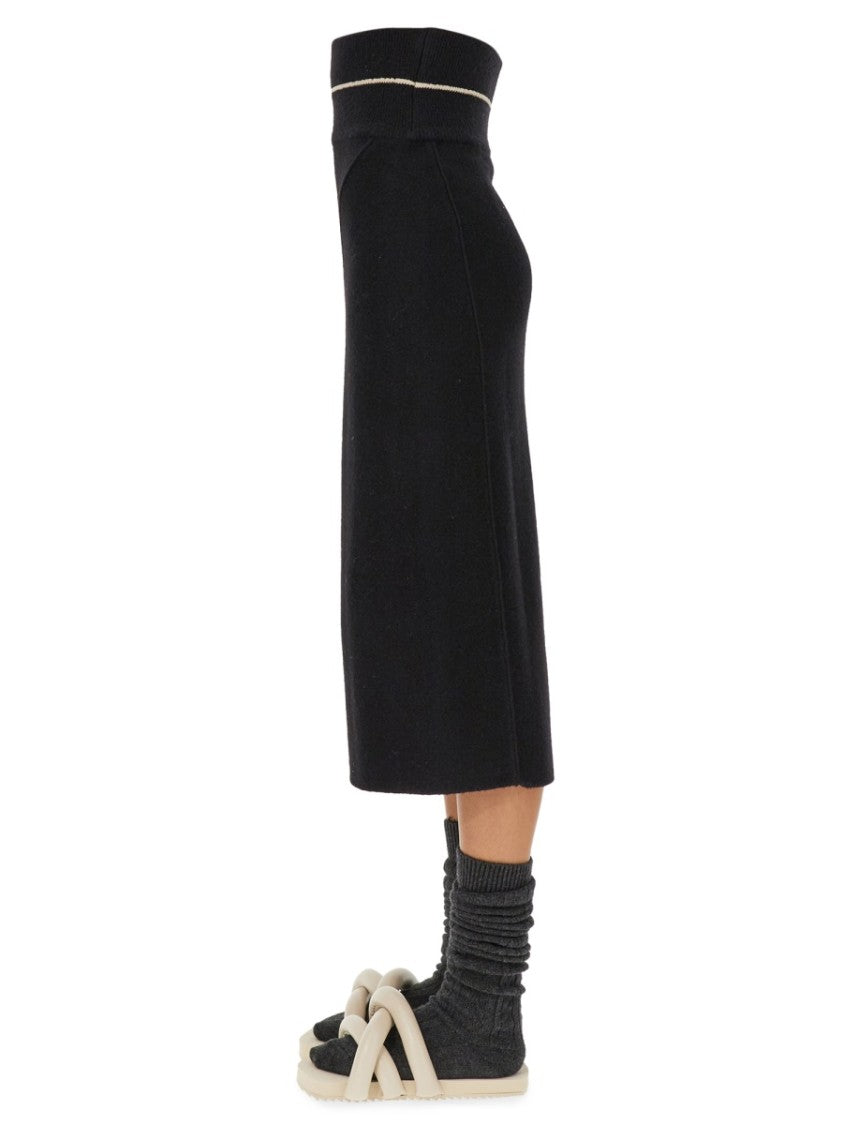 Moncler Genius Knitted Midi Skirt With High Waistband