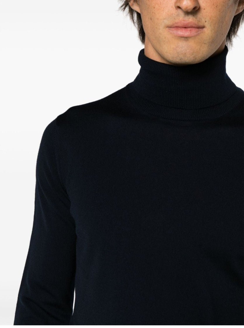 Roberto Collina Fitted Merino Wool Turtleneck Sweater