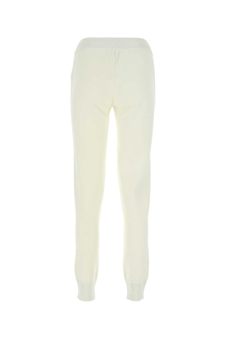 Bottega Veneta Ivory Stretch Wool Blend Joggers