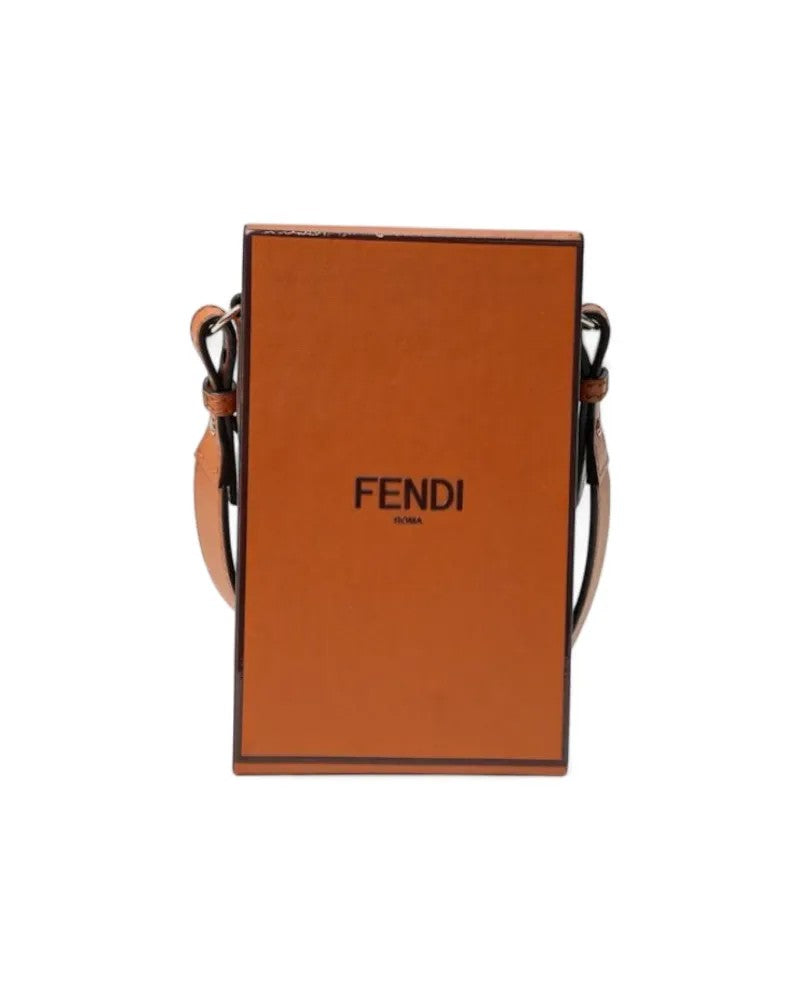 Fendi Box Vertical Small Box Bag Camel