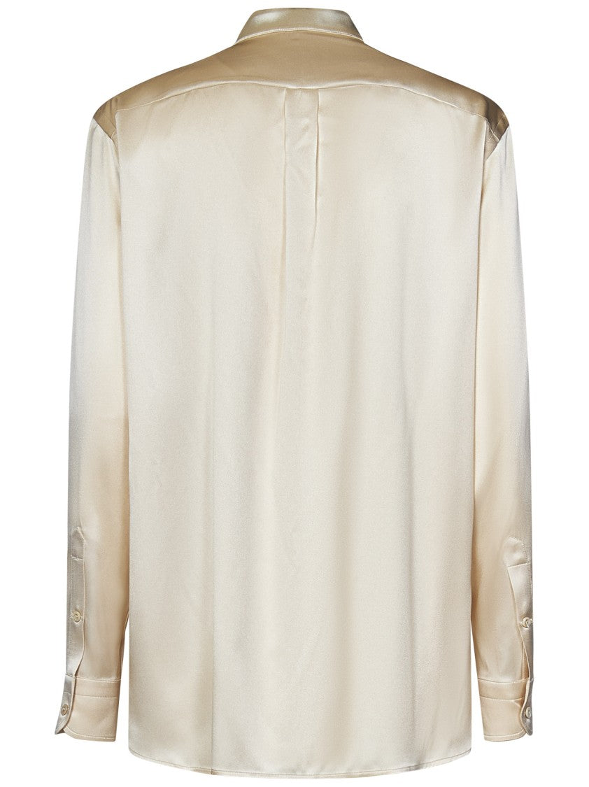 Tom Ford Silk Satin Shirt With Neck Tie