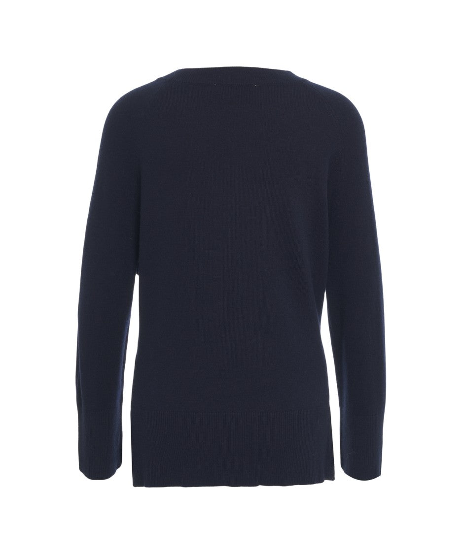 Kaos Knit Wool Sweater With Vertical Seam Detail