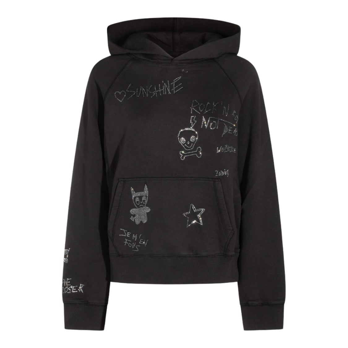 Zadig & Voltaire Hoodie-Style Sweater With Rhinestone Embellishments