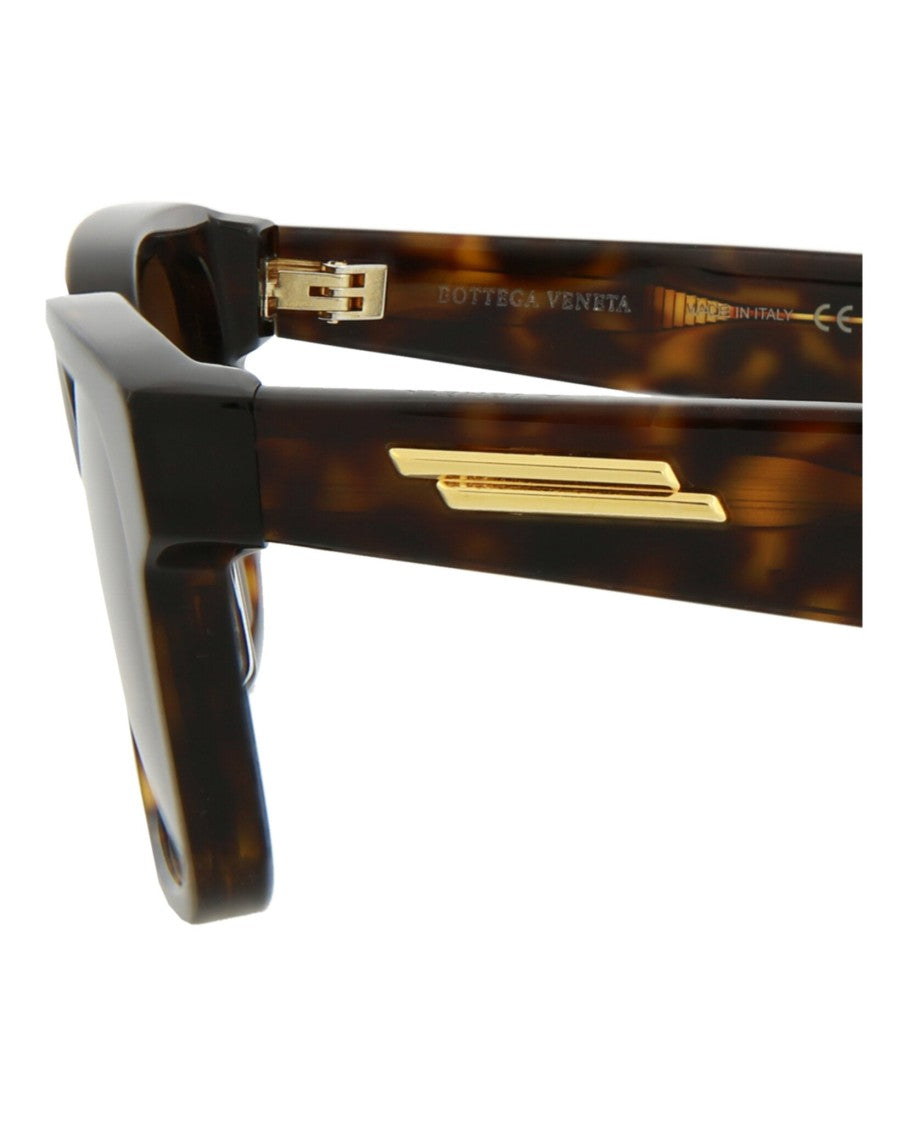 Bottega Veneta Square-Frame Acetate Sunglasses With Tortoiseshell Pattern And Gold-Tone Detail