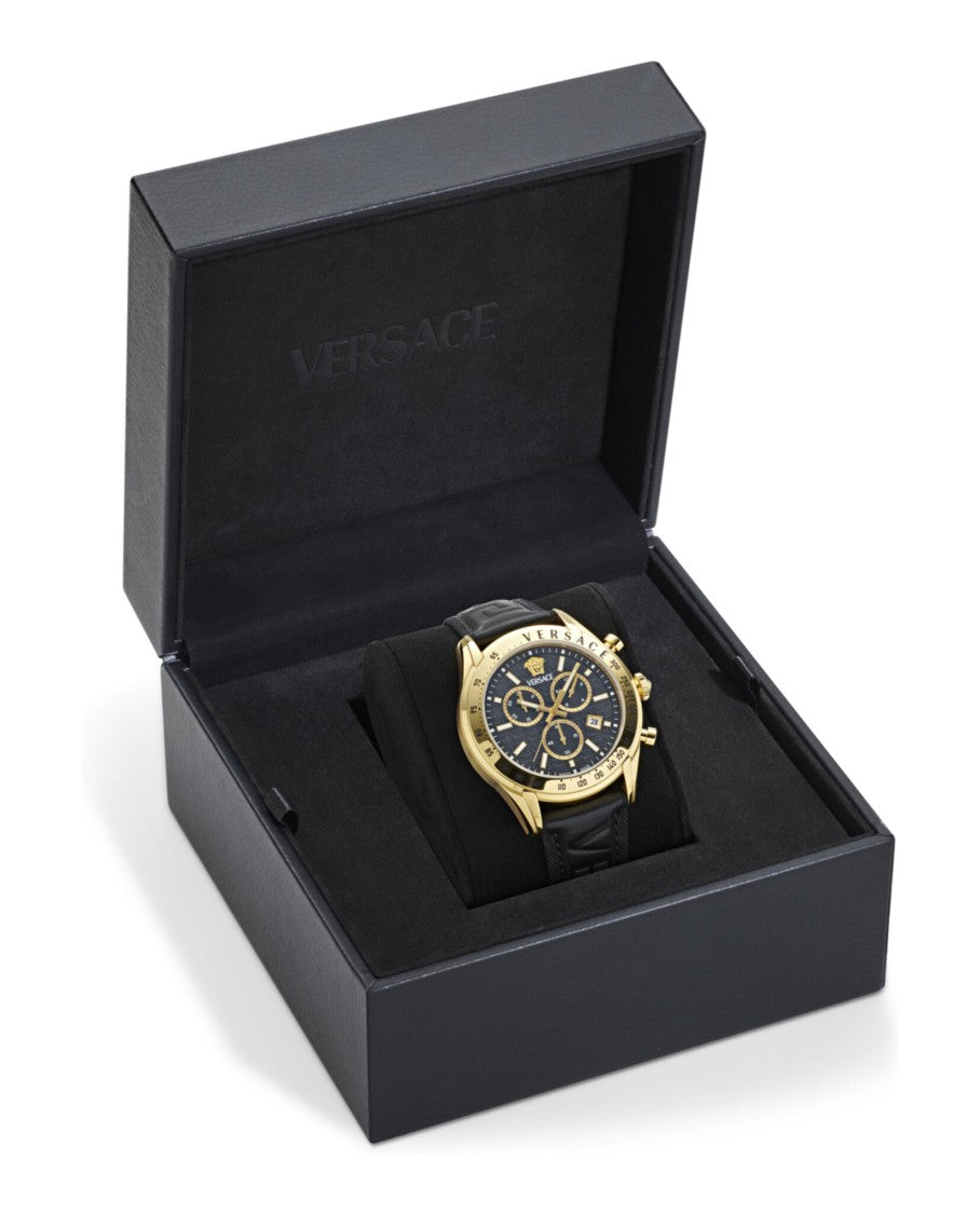 Versace Chrono Master Leather Watch
