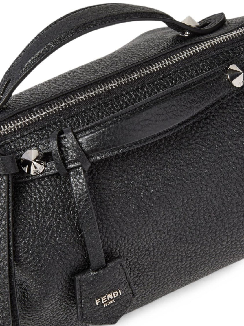 Fendi Black Pebbled Leather Detachable Strap Shoulder Bag
