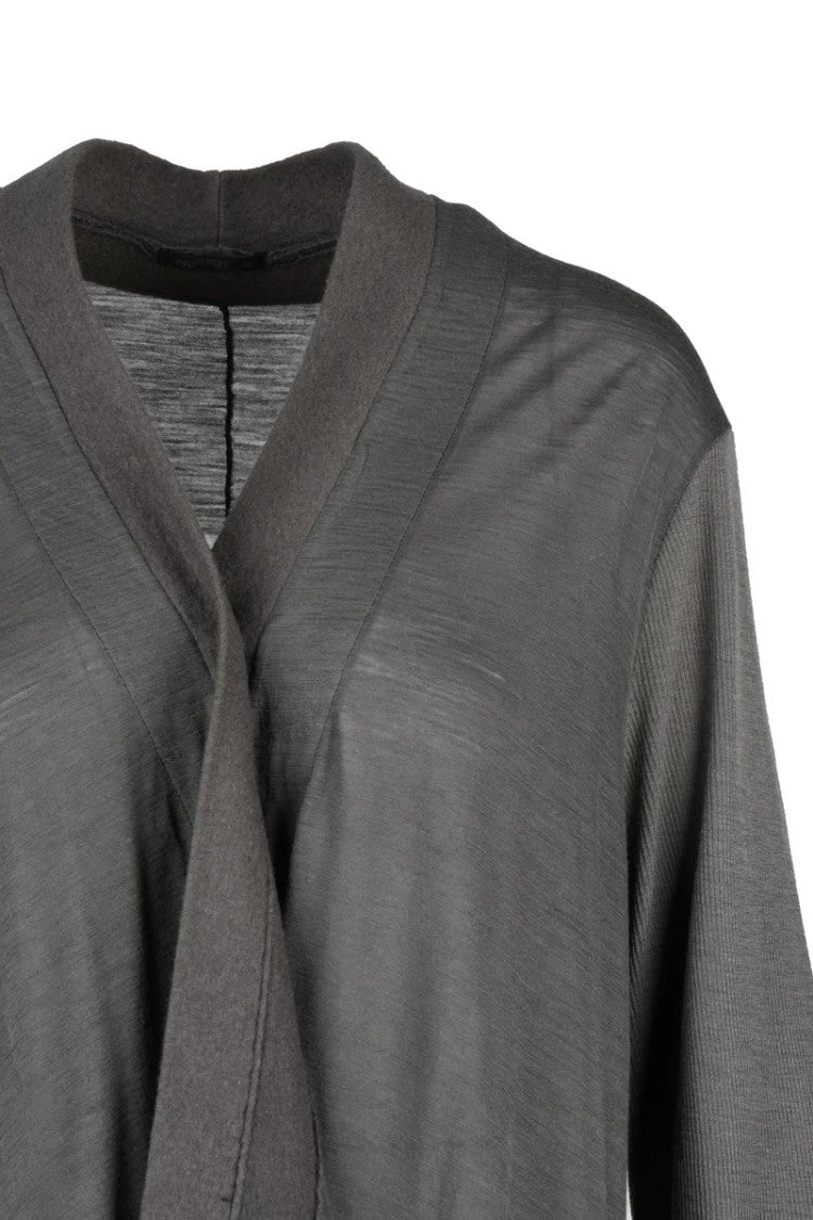 Transit Long Open Cardigan - Brown