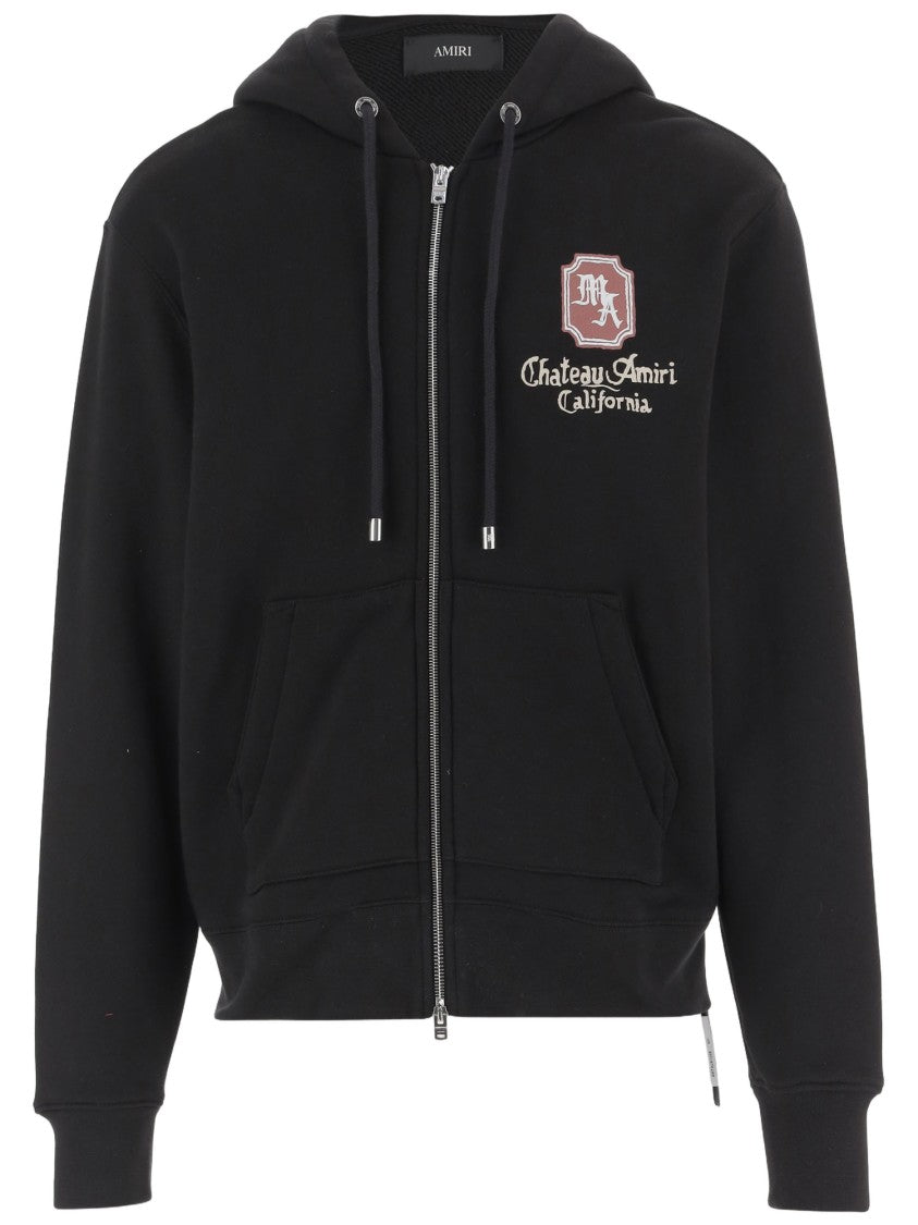 Amiri Cotton Hoodie With Front Zip