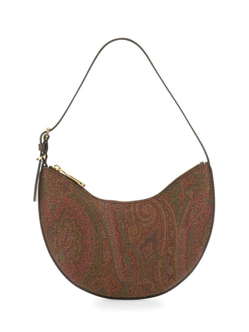 Etro Essential Paisley Pattern Crescent Hobo Bag