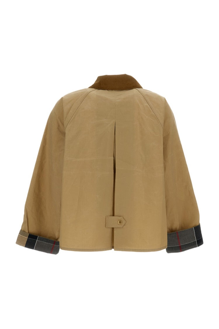 Barbour Casual Jacket With Inverted Box Pleat And Tartan Detailing