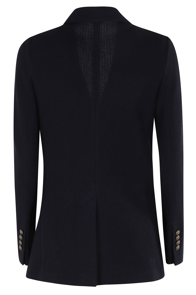 Circolo 1901 Double-Breasted Wool Knit Blazer