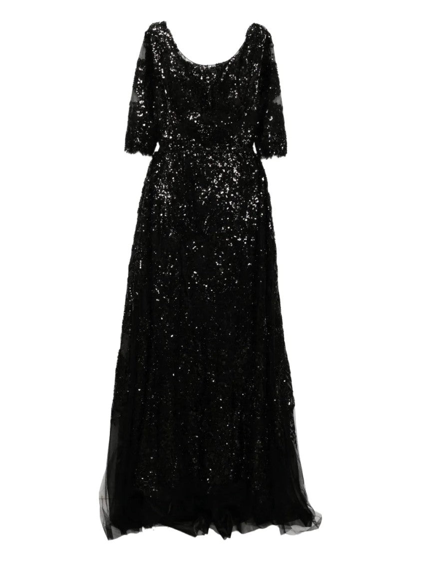 Saiid Kobeisy Embroidered Long Dress With Overskirt