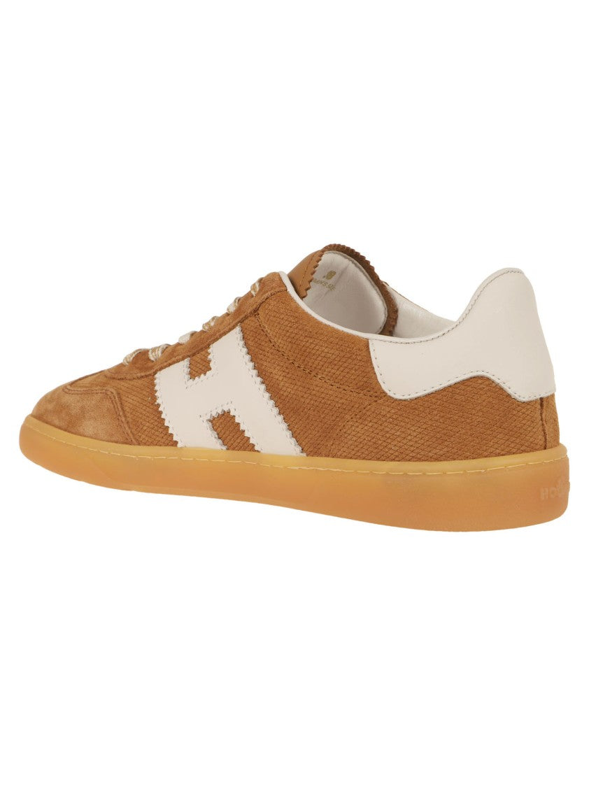 Hogan Brown Suede Low-Top Sneakers With Iconic Monogram