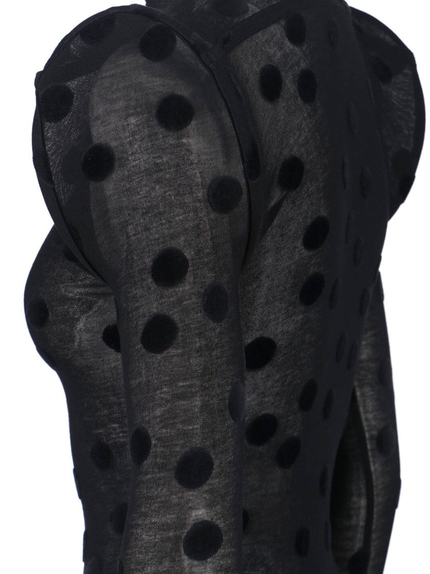 Junya Watanabe Black Polka Dot Cotton Top
