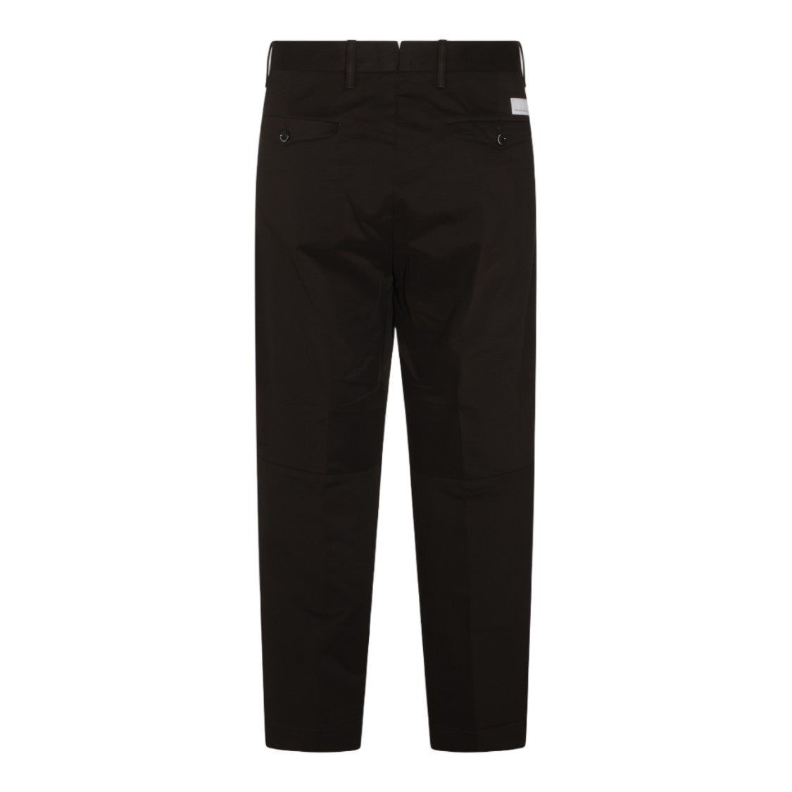 Nine In The Morning Black Minimalist Button Closure Tailored Straight-Leg Pants