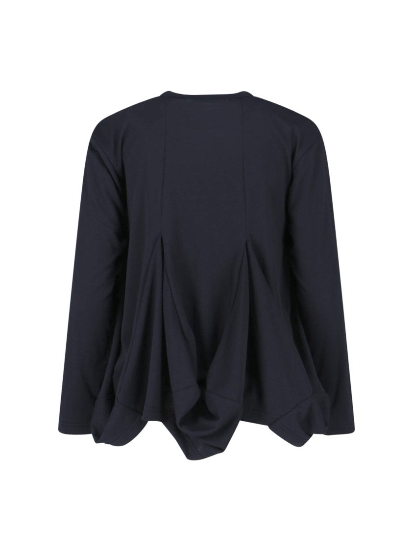 Comme Des Garçons Black Pleated Textured Fabric Top
