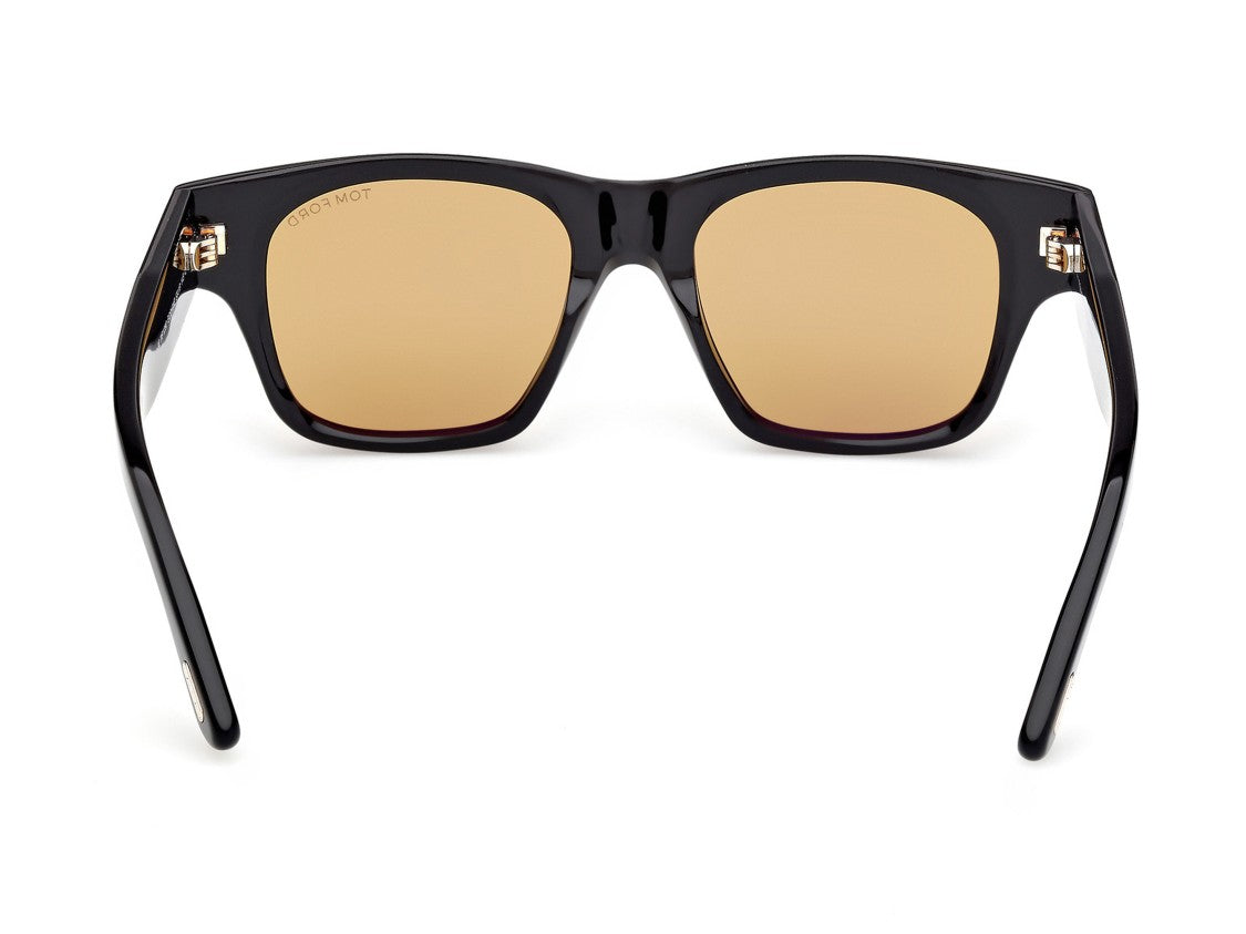 Tom Ford Glossy Black Ft1280 Oversized Square Acetate Sunglasses