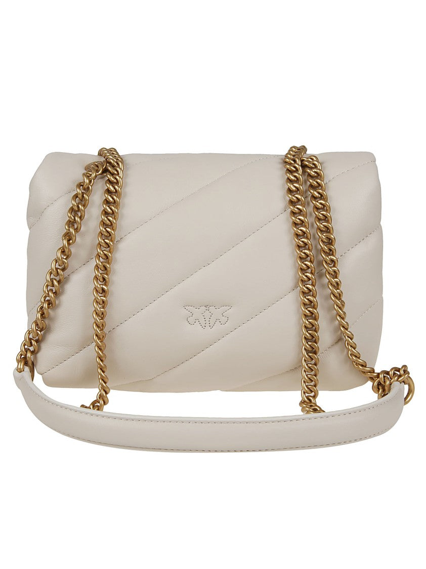 Pinko Quilted Calfskin Shoulder Bag