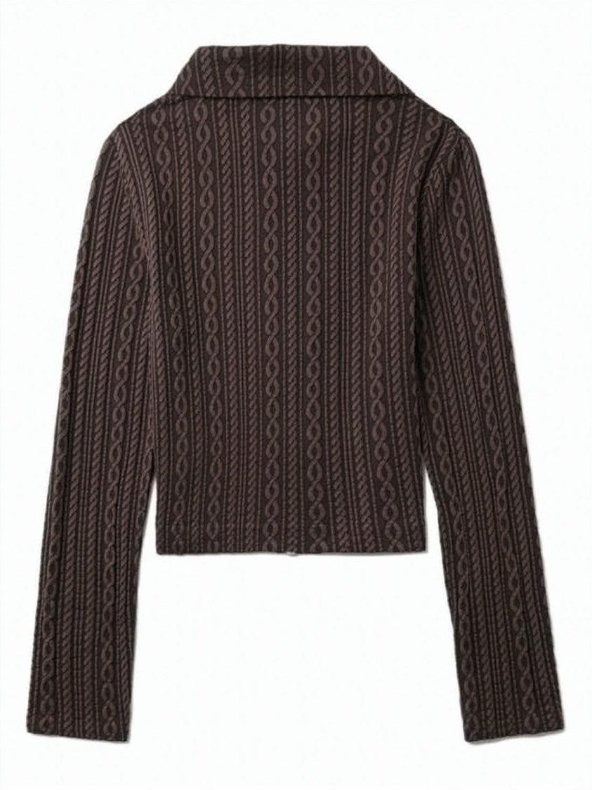 Our Legacy Textured Slim-Fit Long Sleeve Cardigan With Pointed Collar