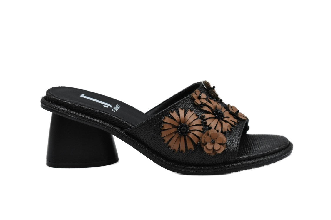 Jeannot Intricately Embellished Low-Heeled Sandals