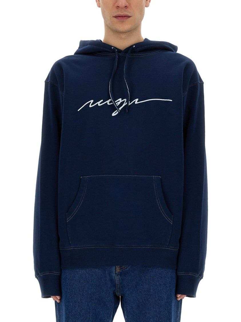 Msgm Oversized Cotton Sweatshirt
