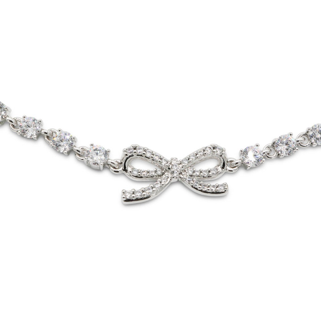 Self-Portrait Silver-Tone Delicate Bow Necklace