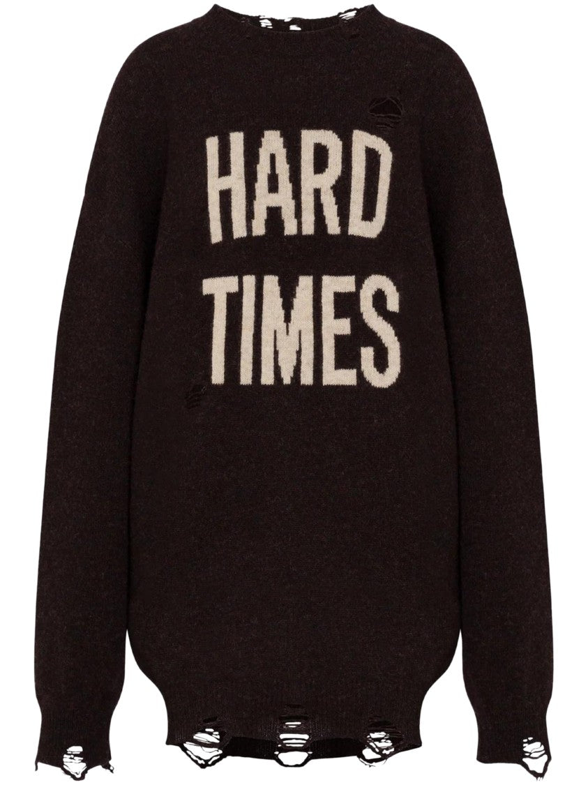 Moschino Refined Wool-Cashmere Blend Sweater With Classic Knit Texture
