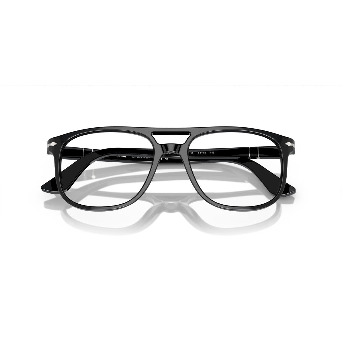 Persol 0Po3329v Bold Rectangular Eyeglasses With Double Bridge Design