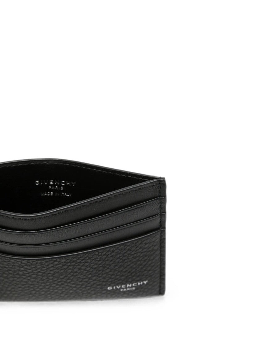 Givenchy Compact Black Calf Leather Card Holder With Multiple Slots