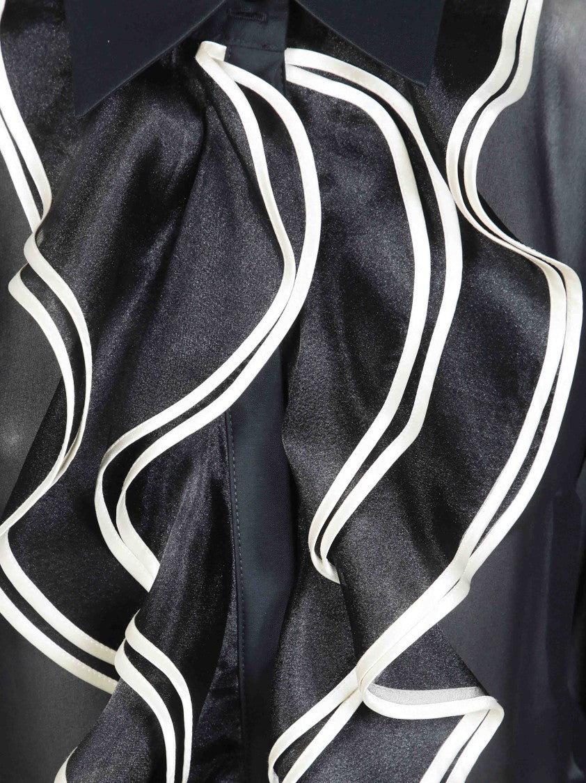 Elisabetta Franchi Sheer Ruffled Blouse