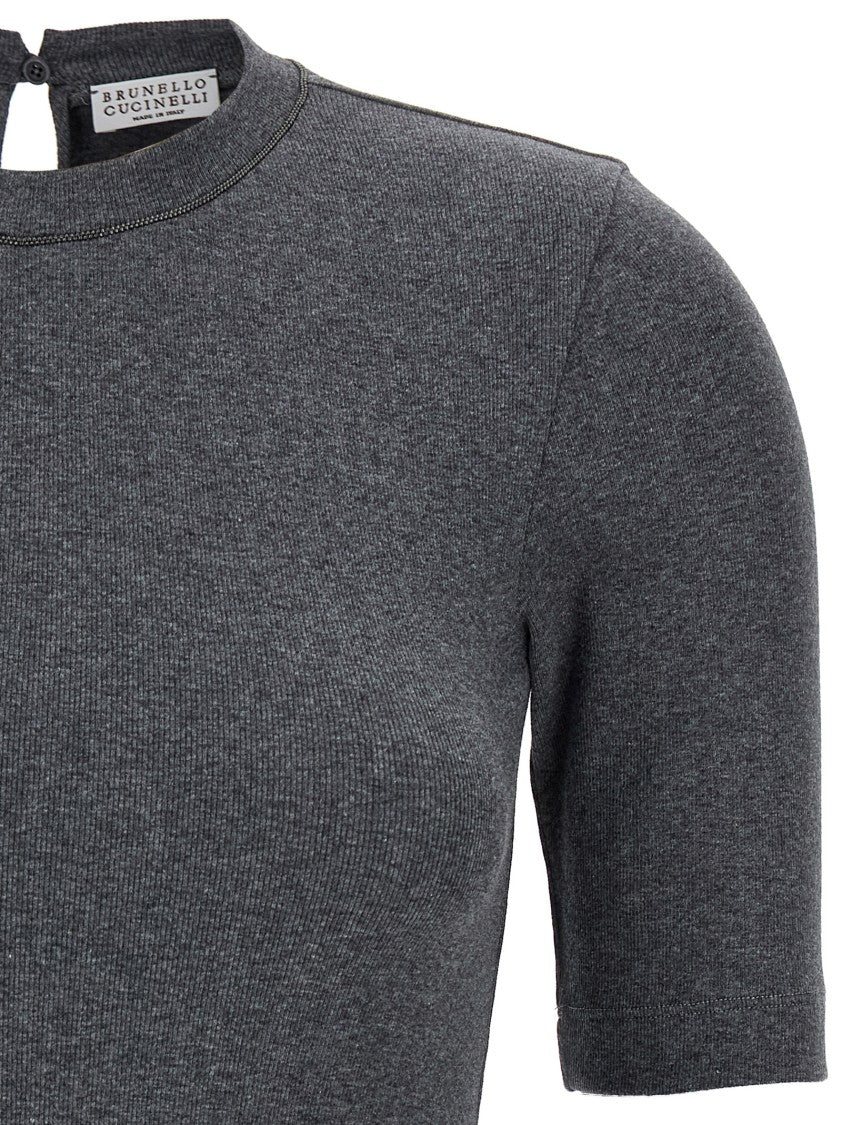 Brunello Cucinelli Monile Ribbed T-Shirt