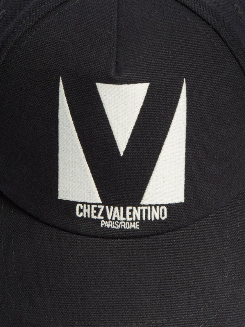 Valentino Garavani Valentino Garavani Black Cotton Cap
