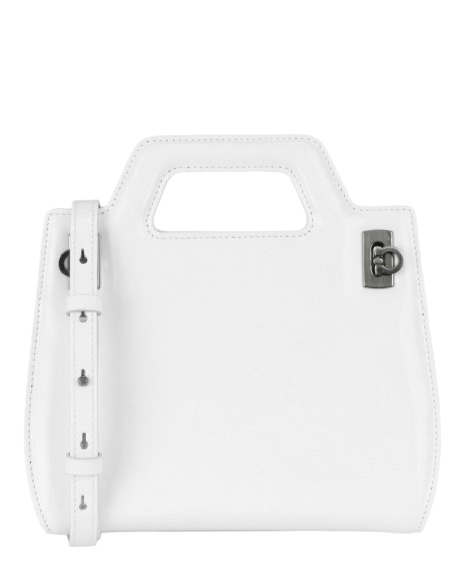 Ferragamo Mini Wanda Leather Top-Handle Bag With Structured Silhouette
