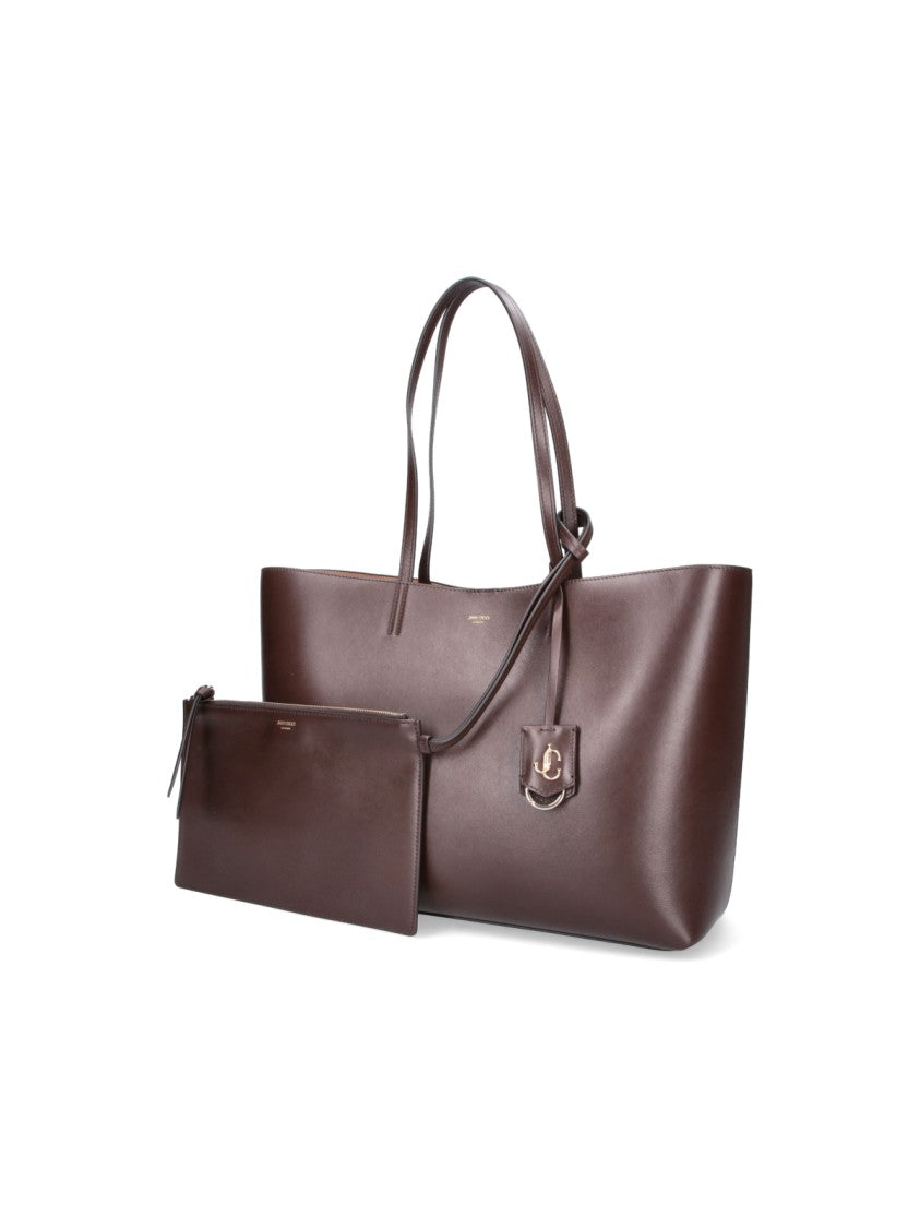 Jimmy Choo Brown Nine2five Calf Leather Tote Bag
