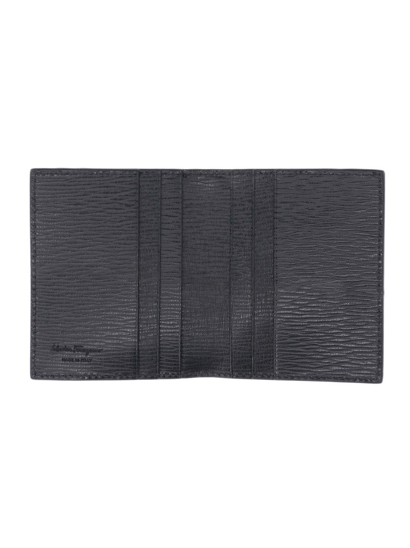 Ferragamo "Gancini" Bi-Fold Wallet – Black