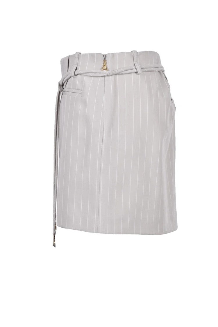 Patrizia Pepe Mini Skirt Stretch - Light Grey
