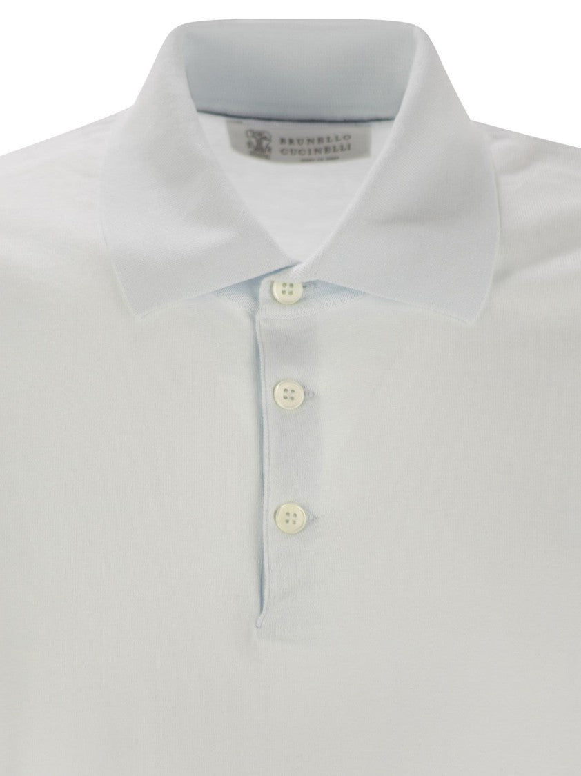 Brunello Cucinelli Lightweight Cotton Knit Polo Shirt