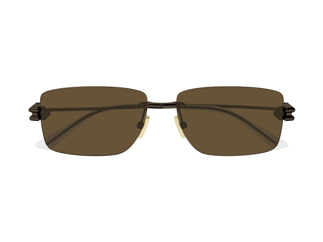 Bottega Veneta Gold Bv1126s Rimless Rectangular Sunglasses
