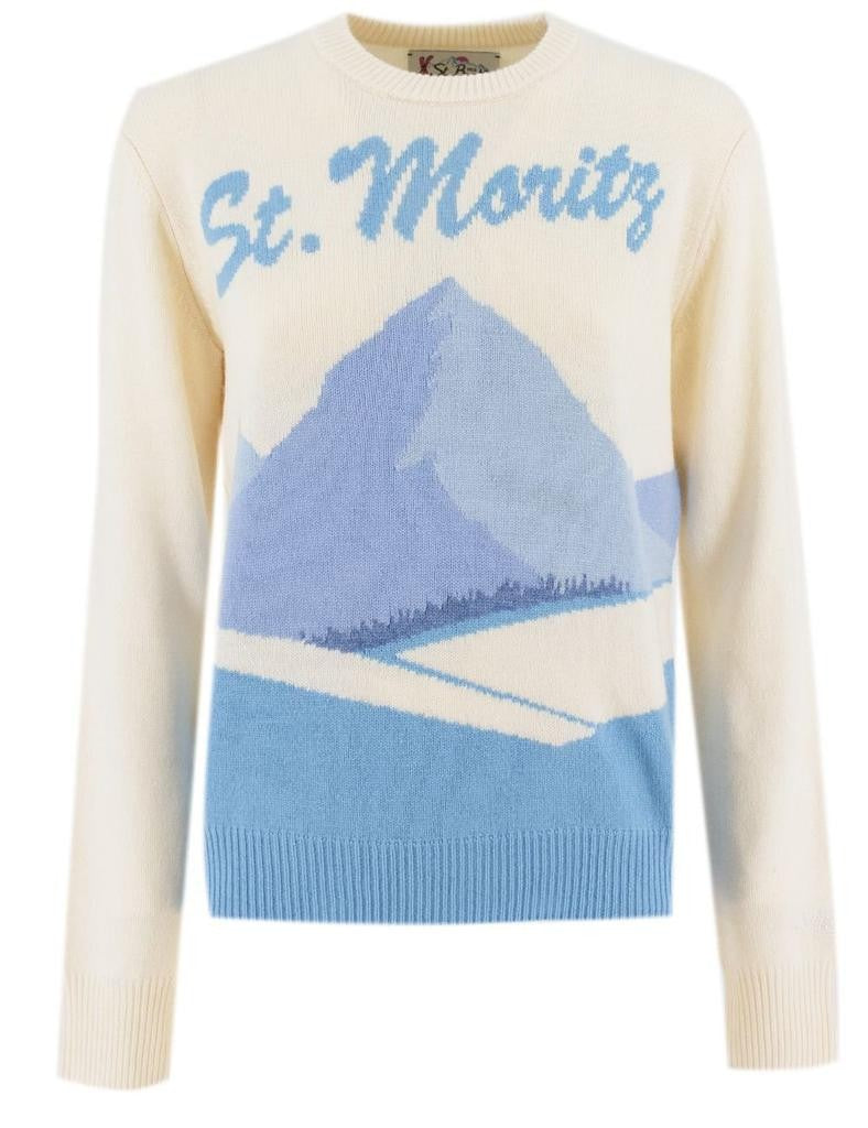 Mc2 Saint Barth Mountain-Print Fleece Sweatshirt